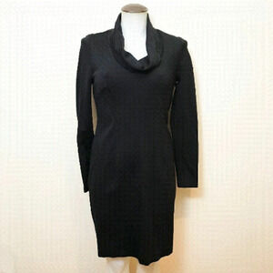 𝅺black Cowl Neck Semi Fitted Dress